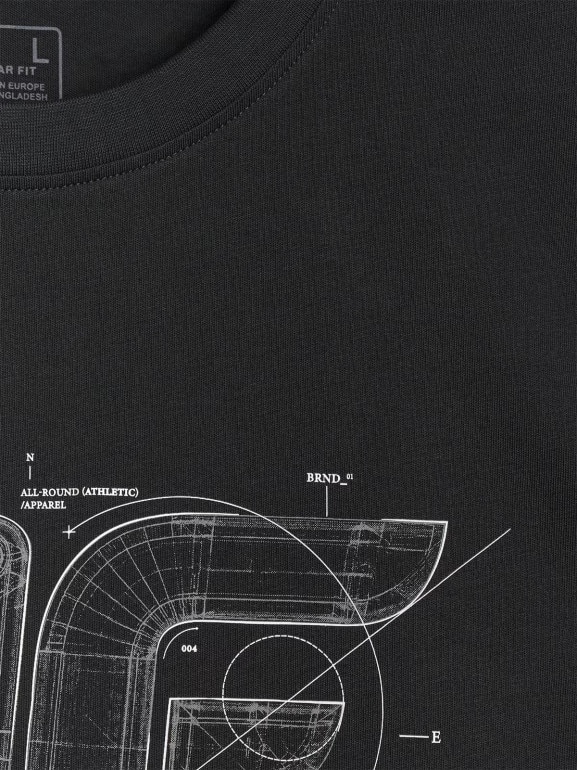 Męski t-shirt z nadrukiem 4F 4FRAW25TTSHM3311 - czarny