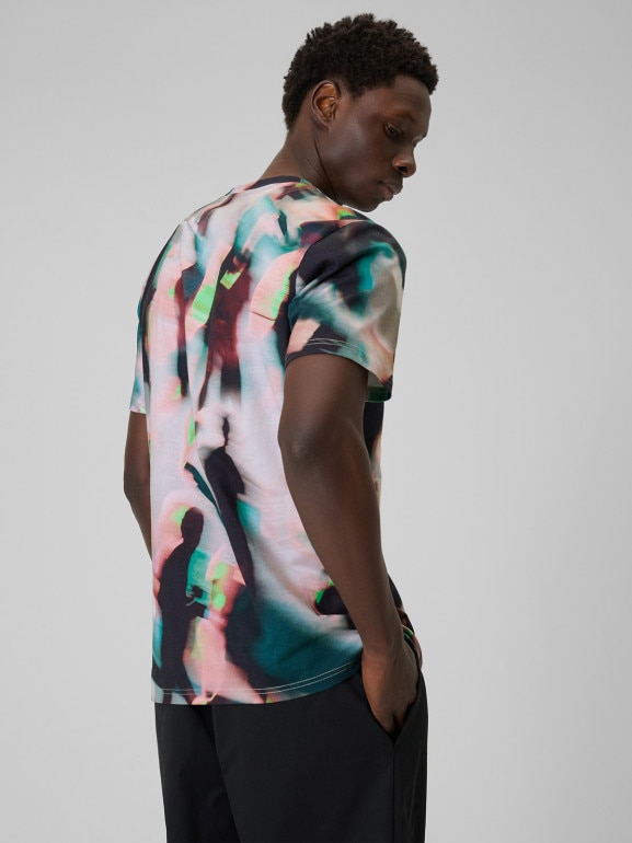 Męski t-shirt z nadrukiem 4F 4FRSS26TTSHM3640 - multikolor