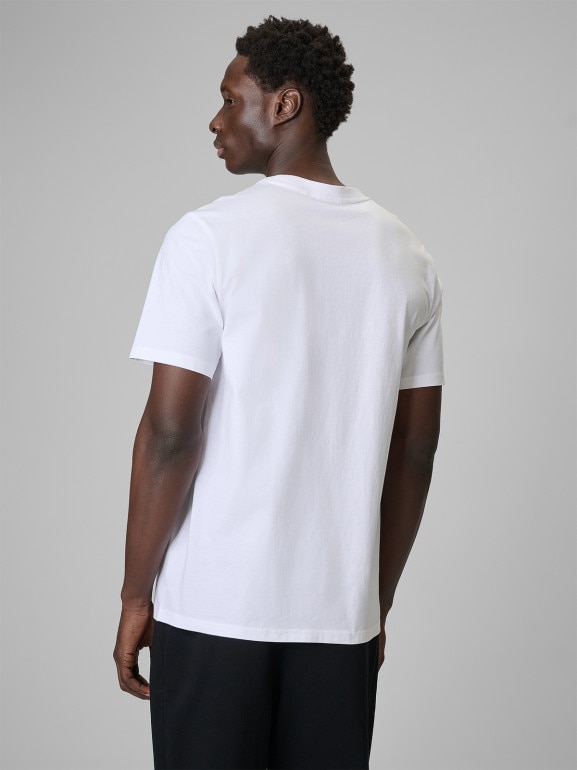 Męski t-shirt z nadrukiem 4F 4FRSS26TTSHM3768 - biały