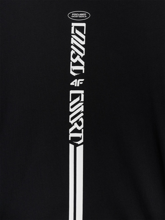 Męski t-shirt z nadrukiem 4F 4FRSS26TTSHM3771 - czarny