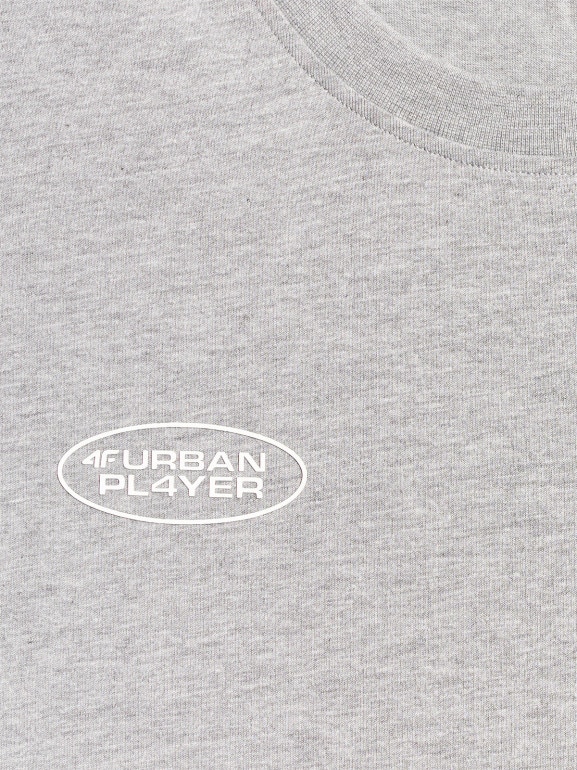 Męski t-shirt z nadrukiem 4F 4FRSS26TTSHM3772 - szary