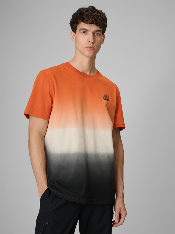 Męski t-shirt z nadrukiem 4F 4FRSS26TTSHM3815 - multikolor