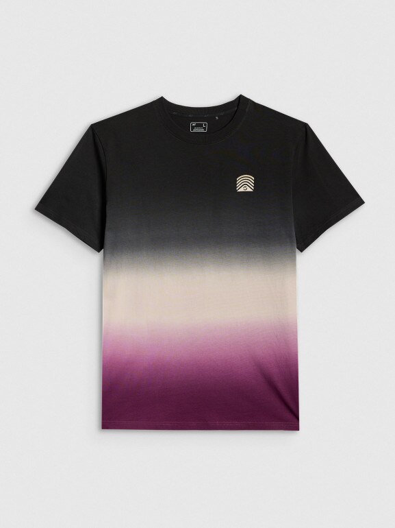 Męski t-shirt z nadrukiem 4F 4FRSS26TTSHM3815 - multikolor