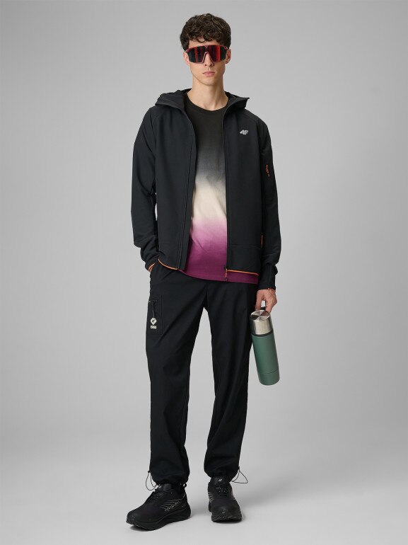 Męski t-shirt z nadrukiem 4F 4FRSS26TTSHM3815 - multikolor