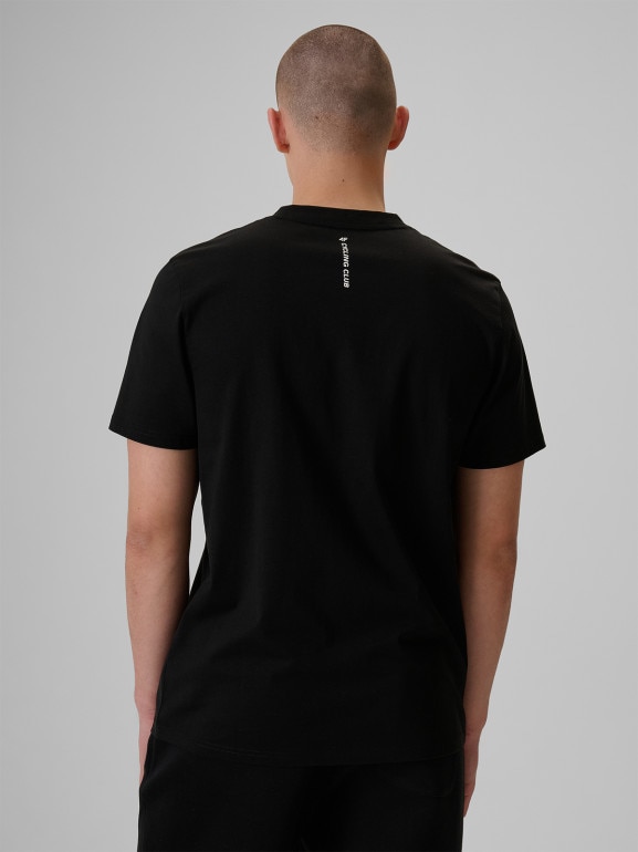 Męski t-shirt z nadrukiem 4F 4FRSS26TTSHM3874 - czarny