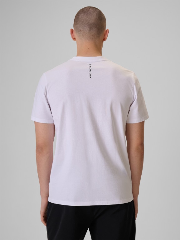 Męski t-shirt z nadrukiem 4F 4FRSS26TTSHM3876 - biały