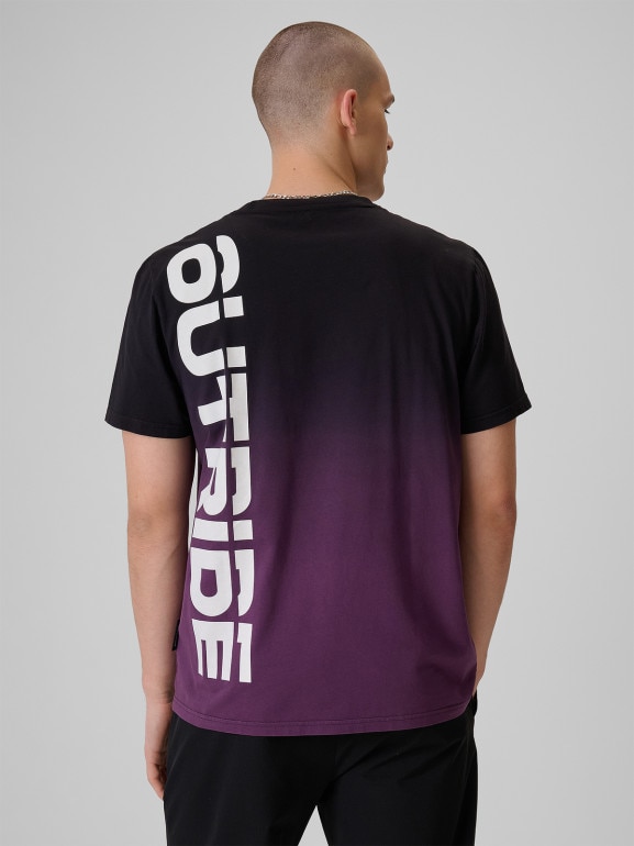 Męski t-shirt z nadrukiem 4F 4FRSS26TTSHM3877 - czarny