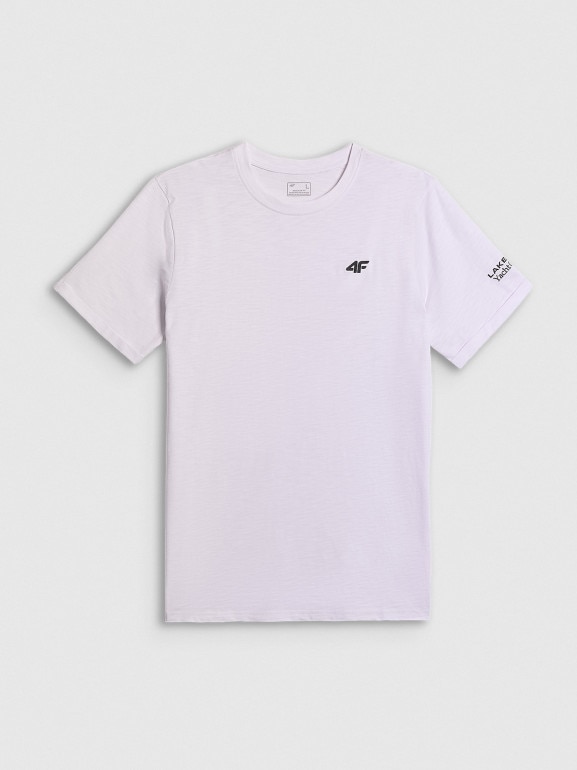 Męski t-shirt z nadrukiem 4F 4FRSS26TTSHM3994 - biały