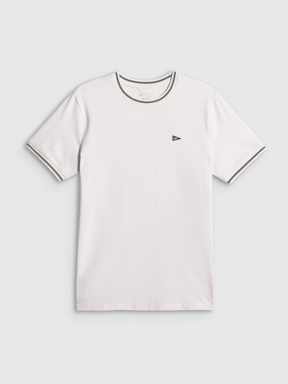 Męski t-shirt z nadrukiem 4F 4FRSS26TTSHM3997 - biały