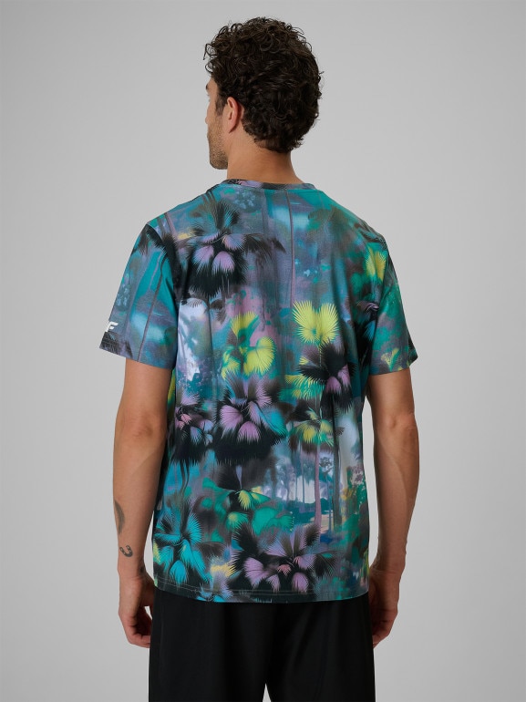 Męski t-shirt z nadrukiem 4F 4FRSS26TTSHM4267 - multikolor