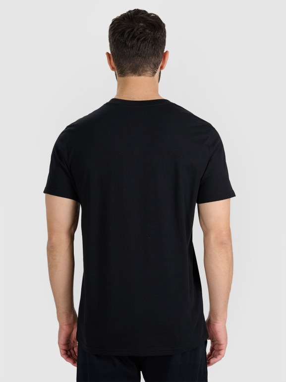 Męski t-shirt z nadrukiem 4F 4FWAW25TTSHM3120 - czarny