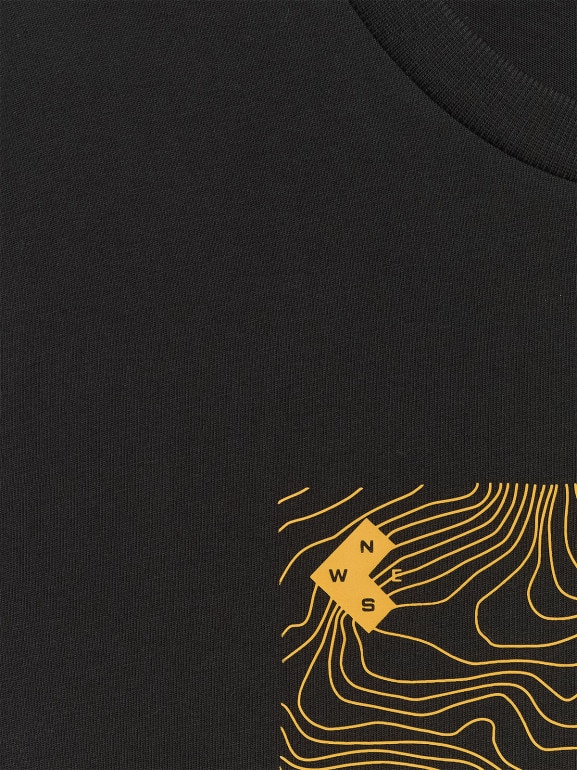 Męski t-shirt z nadrukiem 4F 4FWAW25TTSHM3122 - czarny