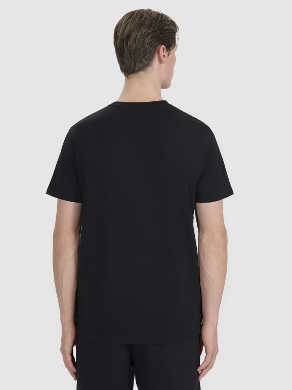 Męski t-shirt z nadrukiem 4F 4FWMM00TTSHM2257 - czarny