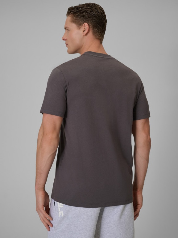 Męski t-shirt z nadrukiem 4F 4FWSS26TTSHM2660 - szary