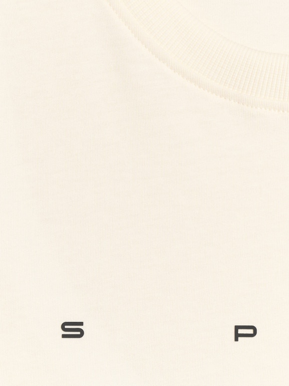 Męski t-shirt z nadrukiem 4F 4FWSS26TTSHM2661 - kremowy