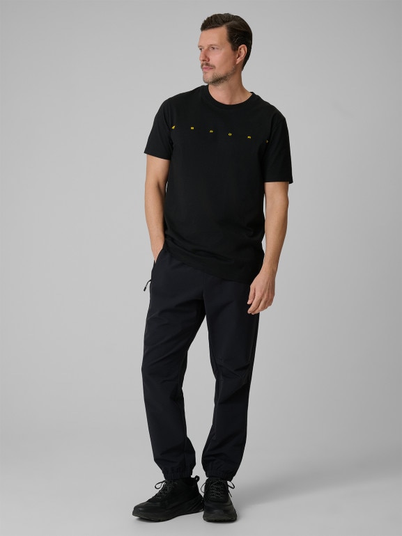 Męski t-shirt z nadrukiem 4F 4FWSS26TTSHM2661 - czarny