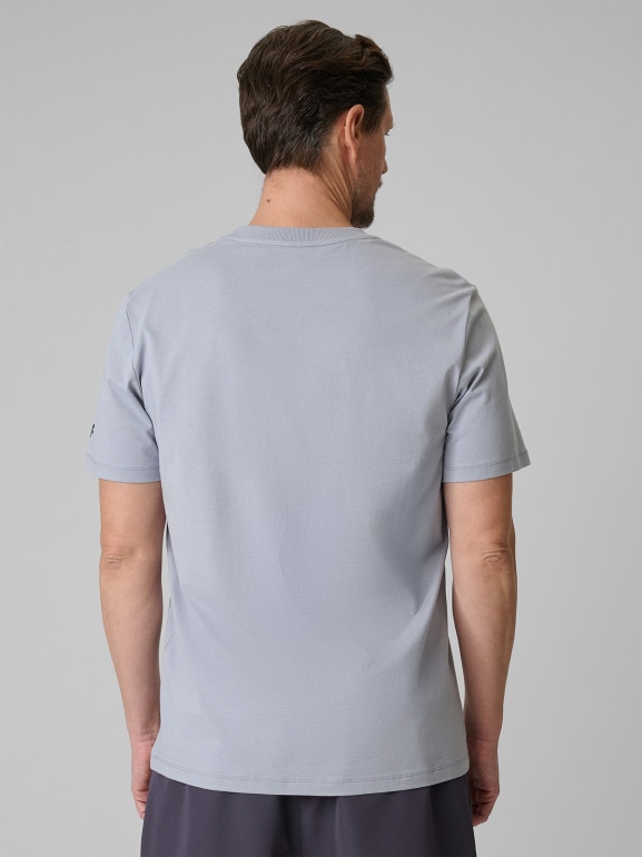 Męski t-shirt z nadrukiem 4F 4FWSS26TTSHM2662 - szary