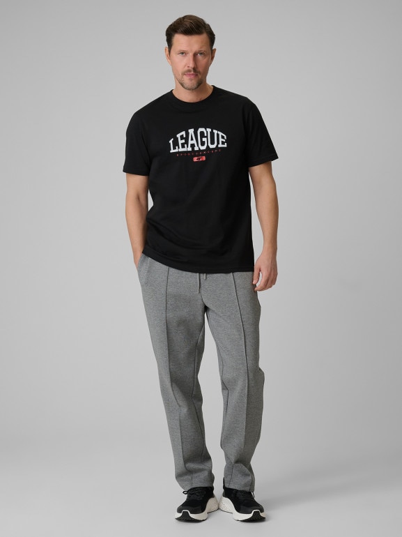 Męski t-shirt z nadrukiem 4F 4FWSS26TTSHM3326 - czarny