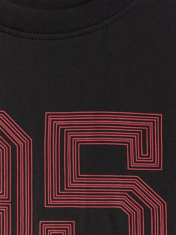 Męski t-shirt z nadrukiem 4F 4FWSS26TTSHM3327 - czarny