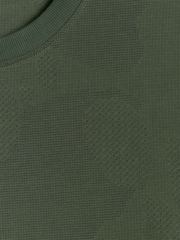 Męski t-shirt z nadrukiem 4F 4FWSS26TTSHM3332 - khaki