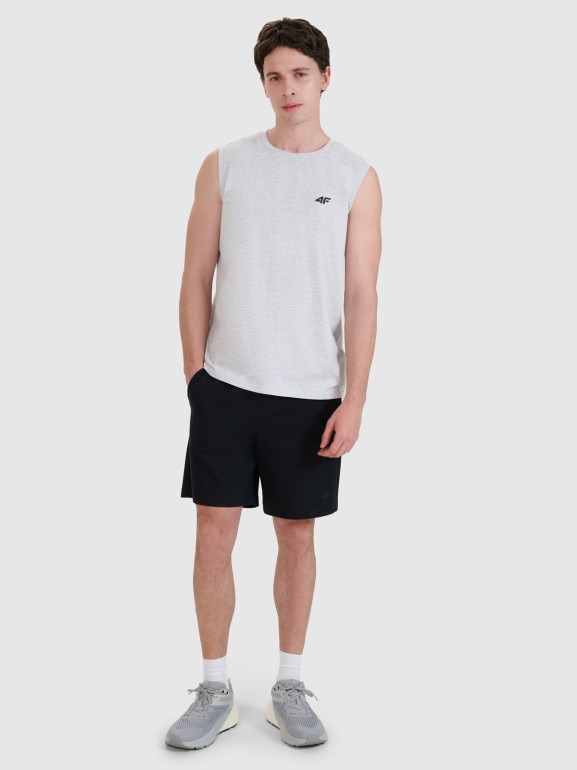 Męski tank top 4F 4FWMM00TSLEM125 - szary