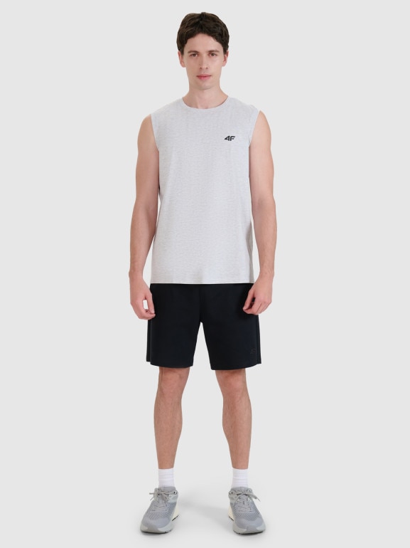 Męski tank top 4F 4FWMM00TSLEM125 - szary