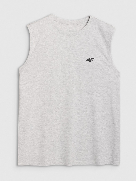 Męski tank top 4F 4FWMM00TSLEM125 - szary