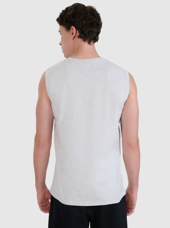 Męski tank top 4F 4FWMM00TSLEM125 - szary