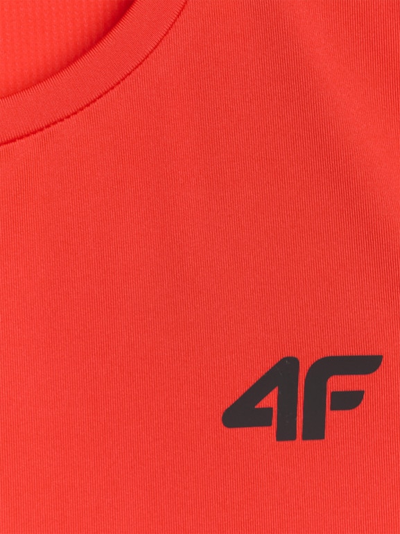 Męski tank top treningowy 4F 4FWAW25TFSLM574 - czerwony