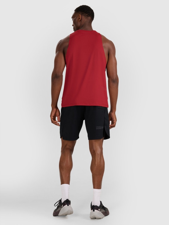 Męski tank top treninowy 4F 4FWAW25TFSLM554 - czerwony