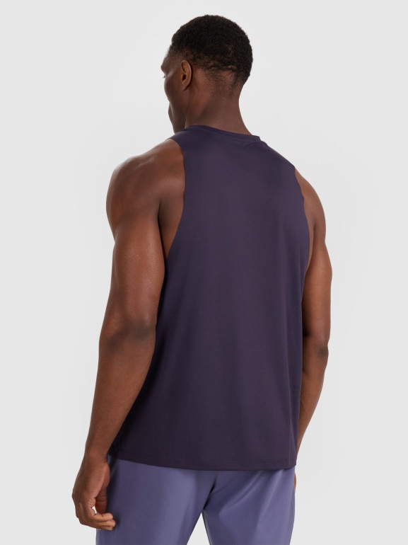 Męski tank top treninowy 4F 4FWAW25TFSLM554 - granatowy