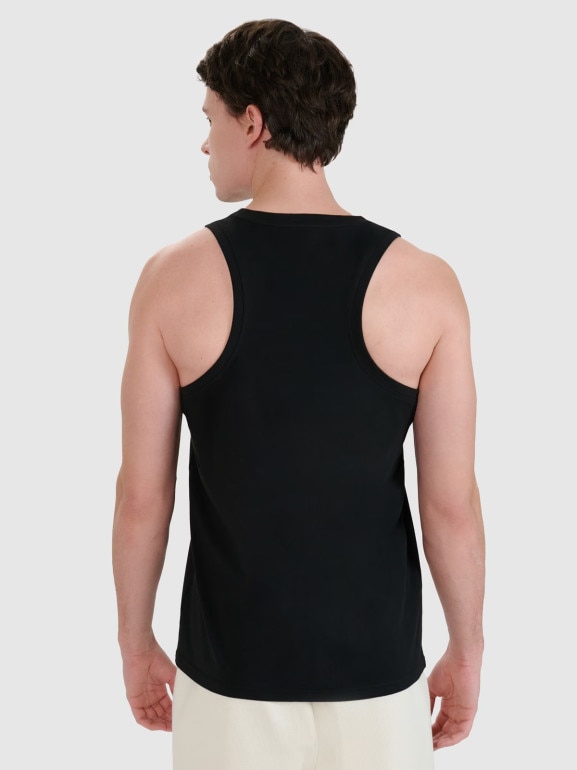 Męski top regular 4F 4FWMM00TSLEM126 - czarny