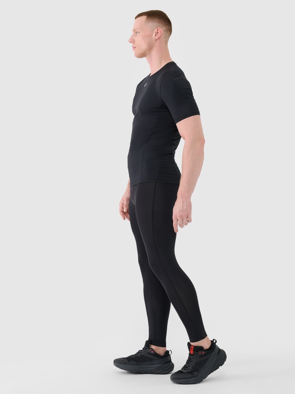 Męskie legginsy treningowe 4F 4FWMM00TFTIM416 - czarne