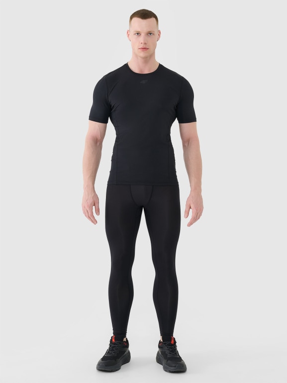 Męskie legginsy treningowe 4F 4FWMM00TFTIM416 - czarne