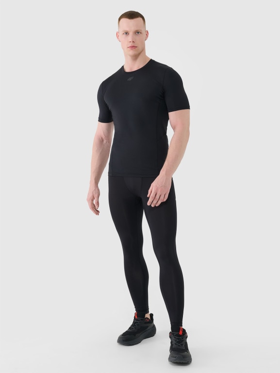 Męskie legginsy treningowe 4F 4FWMM00TFTIM416 - czarne