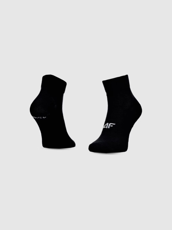 Męskie skarpetki basic (3-pak) 4F 4FWMM00USOCM440 - czarne