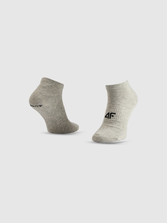 Męskie skarpetki stopki (5-pack) 4F 4FRSS26USOCM0835 - szare