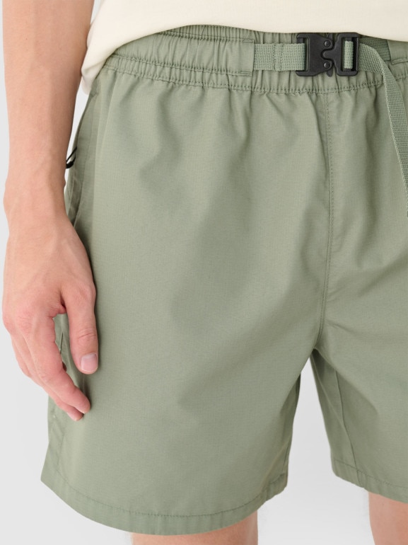 Męskie spodenki casual 4F 4FRSS24TSHOM663 - oliwkowe