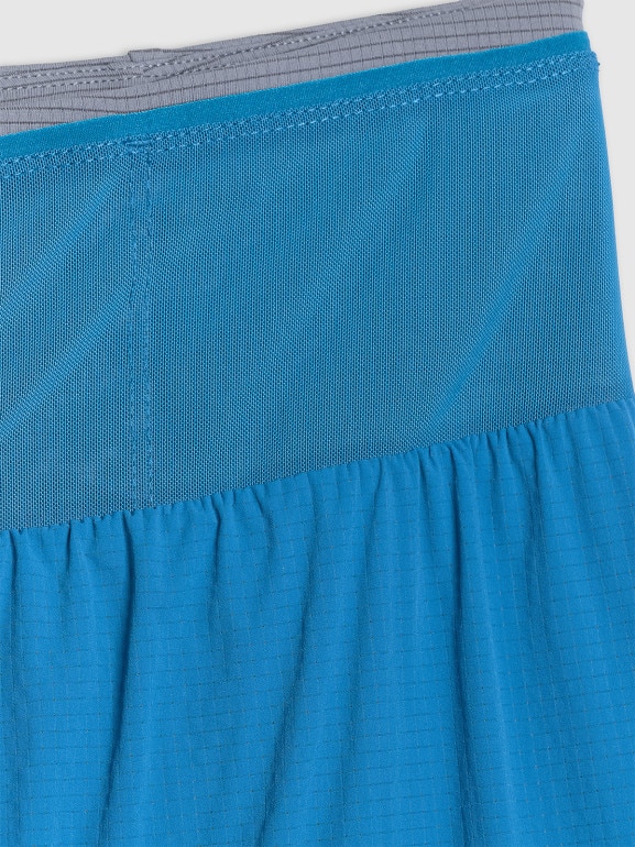 Męskie spodenki do biegania 2w1 4F 4FWAW25TFSHM1029 - niebieskie