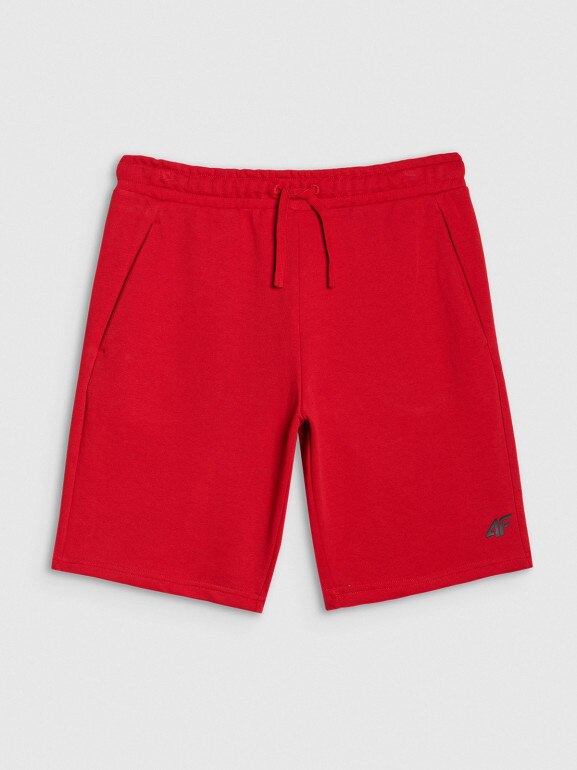 Męskie spodenki dresowe 4F 4FWMM00TSHOM543 - czerwone