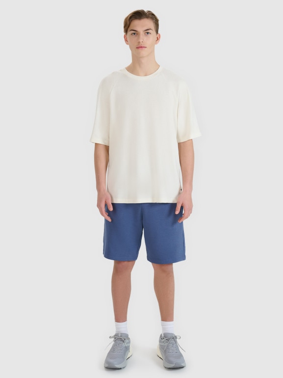 Męskie spodenki dresowe 4F 4FWMM00TSHOM543 - niebieskie