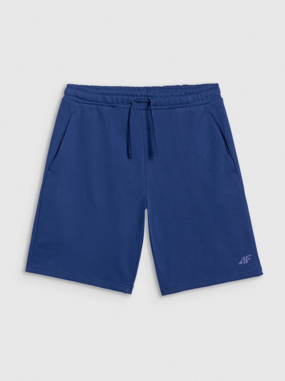 Męskie spodenki dresowe 4F 4FWMM00TSHOM543 - niebieskie