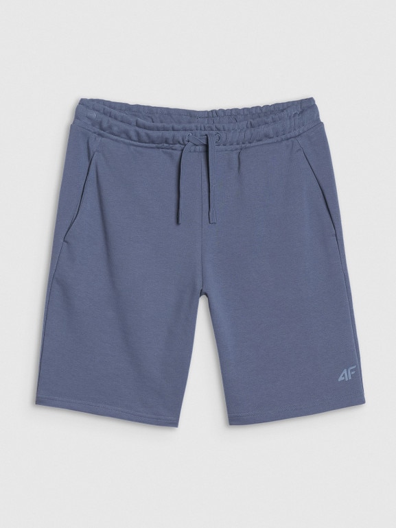 Męskie spodenki dresowe 4F 4FWMM00TSHOM543 - niebieskie