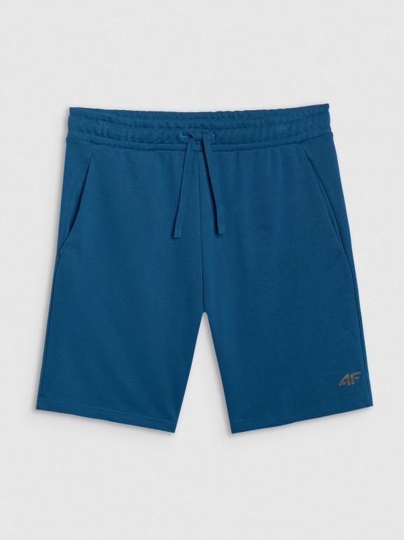 Męskie spodenki dresowe 4F 4FWMM00TSHOM543 - turkusowe