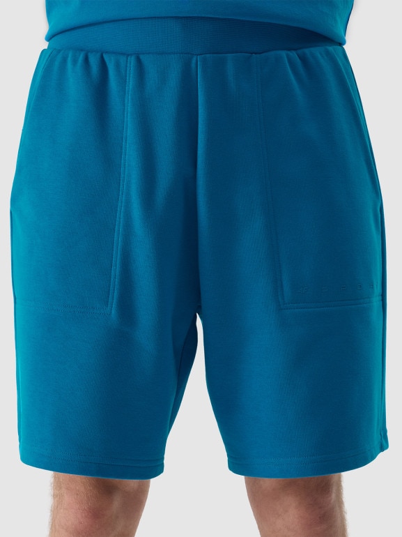 Męskie spodenki dresowe 4F 4FWSS24TSHOM330 - niebieskie