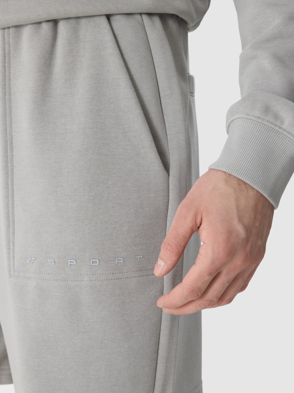 Męskie spodenki dresowe 4F 4FWSS24TSHOM330 - szare