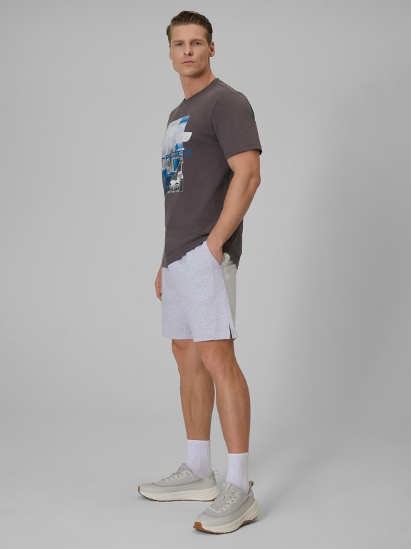 Męskie spodenki dresowe 4F 4FWSS26TSHOM744 - szare