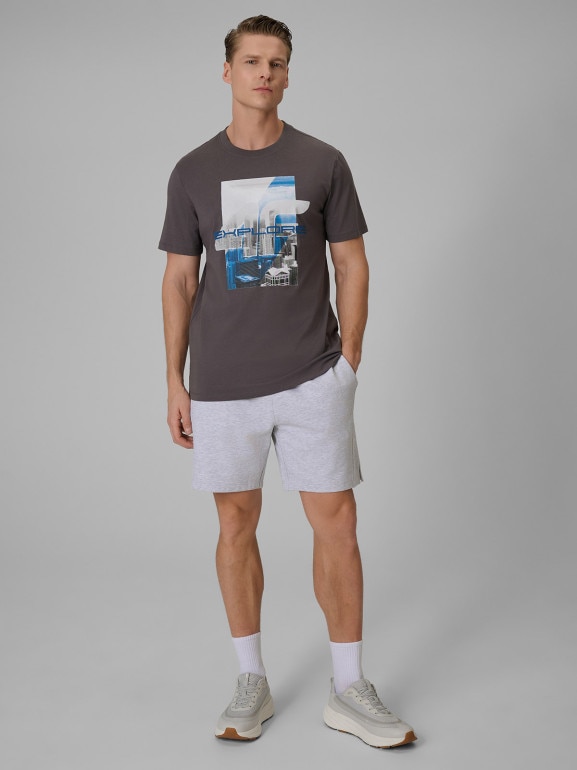 Męskie spodenki dresowe 4F 4FWSS26TSHOM744 - szare