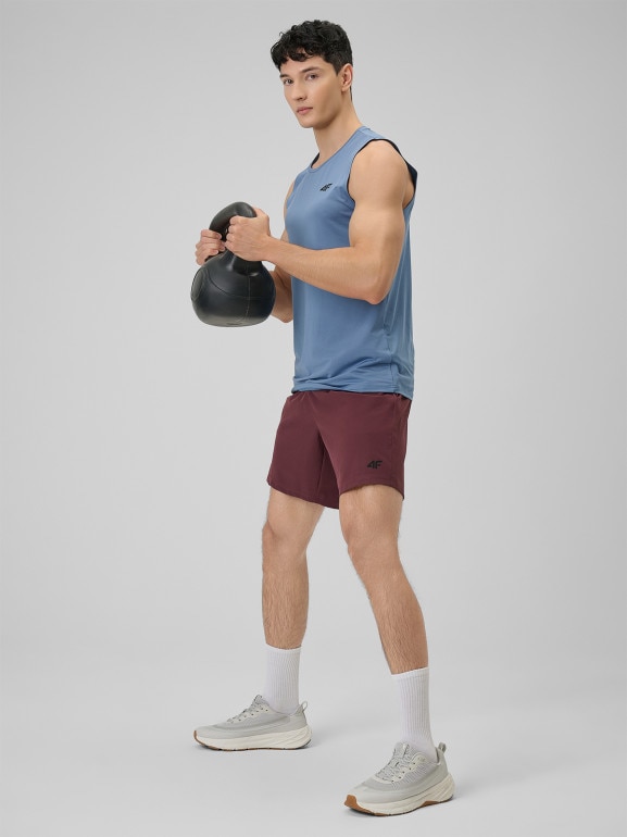 Męskie spodenki treningowe 4F 4FRSS26TFSHM1662 - burgundowe