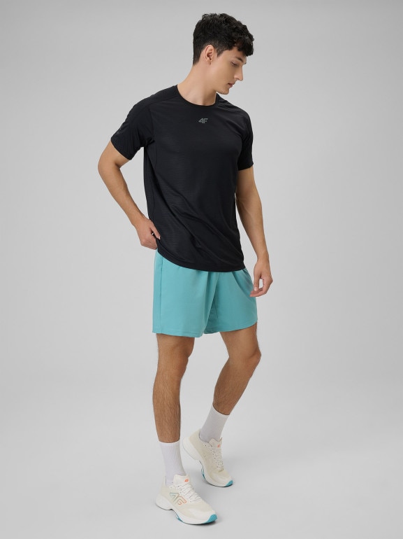 Męskie spodenki treningowe 4F 4FRSS26TFSHM1662 - turkusowe
